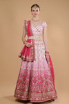 Ombre Pink Embroidered Lehenga Set. freeshipping - Frontier Bazarr