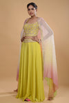 Yellow pallazo and cape set. freeshipping - Frontier Bazarr