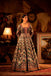 Multi-colour Embroidered black Anarkali. freeshipping - Frontier Bazarr