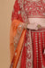 Crimson Red Lehenga with Ombre Duputta Set. freeshipping - Frontier Bazarr