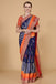 Navy Blue with orange and Pink Border Saree freeshipping - Frontier Bazarr