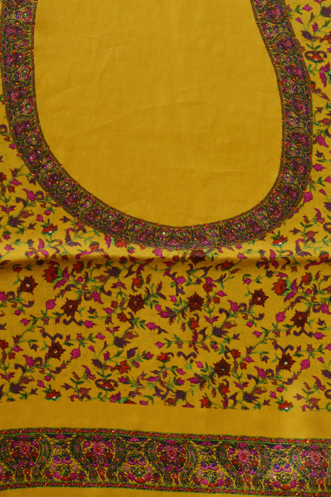 Pale Yellow Printed Saree freeshipping - Frontier Bazarr