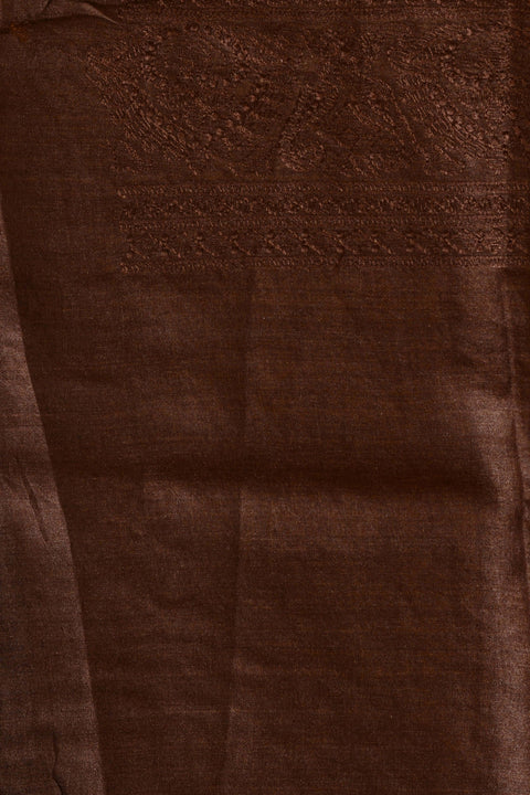 Brown Handloom Saree freeshipping - Frontier Bazarr