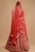 Scarlet Red Embroidered Lehenga Set. freeshipping - Frontier Bazarr
