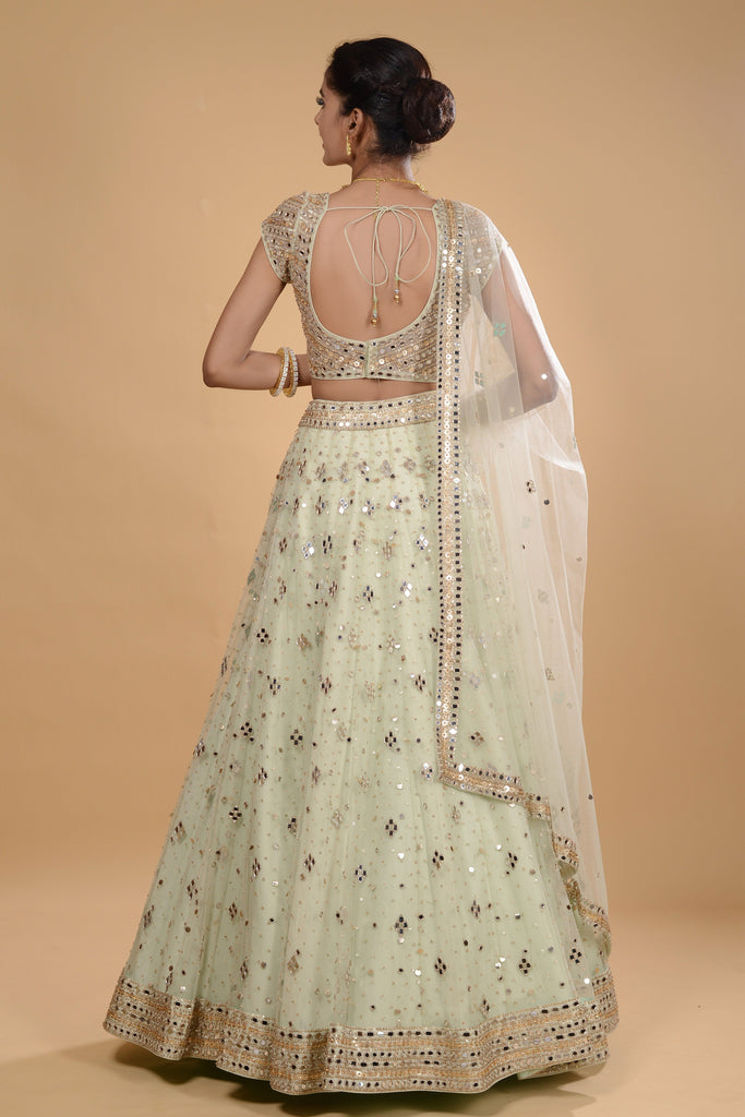 Mint Green Lehenga Set. freeshipping - Frontier Bazarr