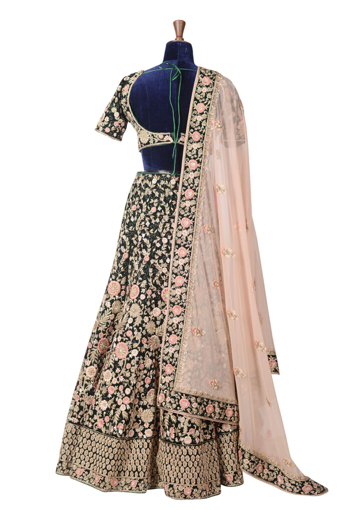 Dark green lehenga set. freeshipping - Frontier Bazarr