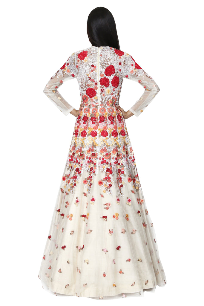 Persian Floral Embroidered Gown. freeshipping - Frontier Bazarr
