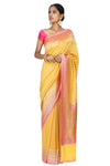 Bright Yellow saree. freeshipping - Frontier Bazarr