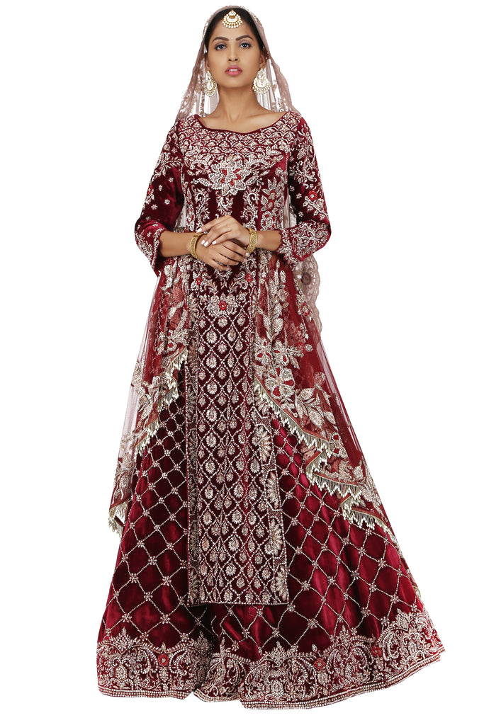 Persian Tunic Lehenga with trail freeshipping - Frontier Bazarr