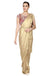 Shimmer golden pre-drape saree freeshipping - Frontier Bazarr