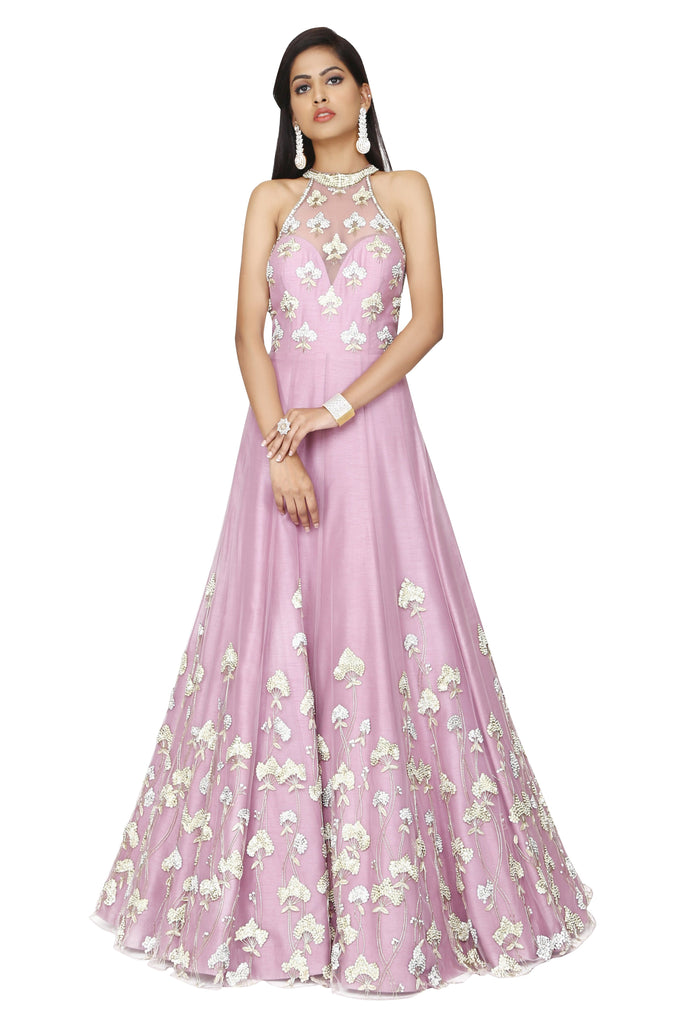 Lilac Halter-Neck Gown. freeshipping - Frontier Bazarr