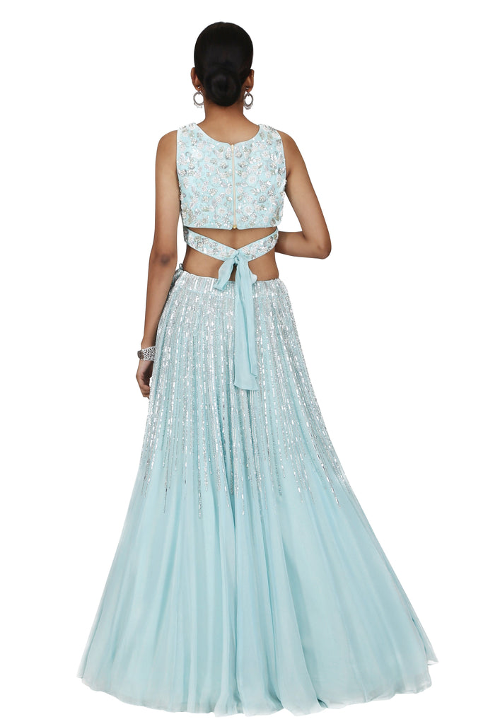 Frozen blue lehenga set. – Frontier Bazarr