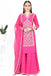 Hot Pink Embroidered Sharara Set. freeshipping - Frontier Bazarr