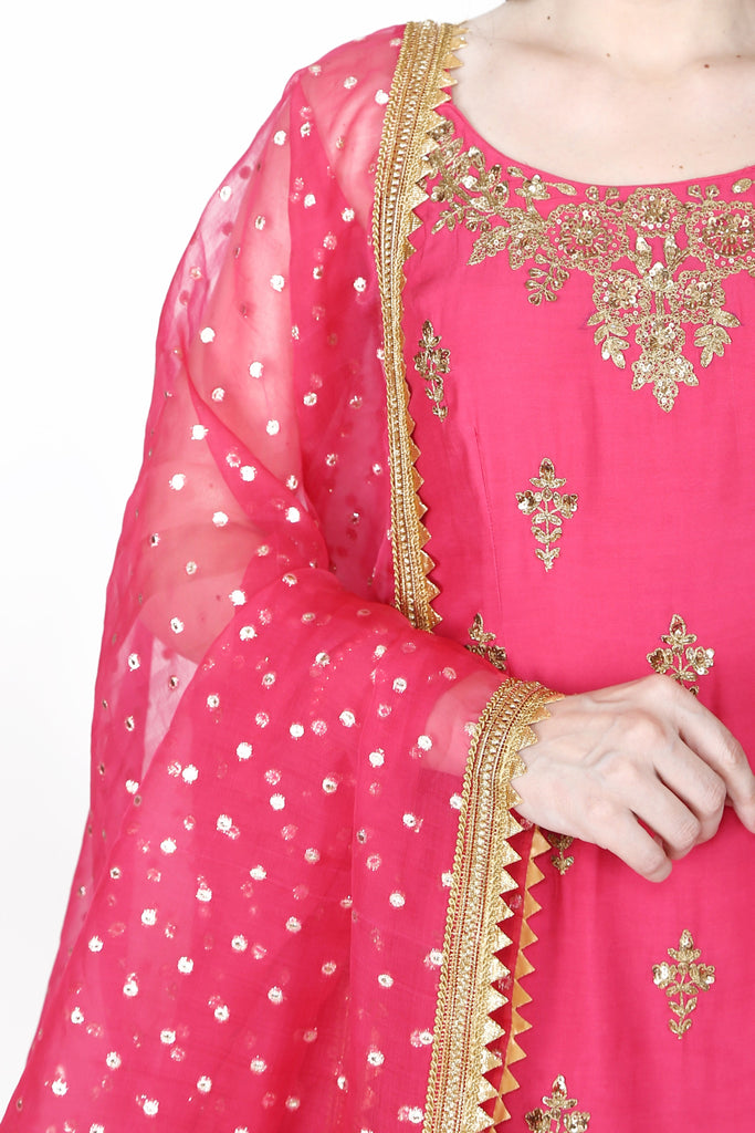 Magenta sharara set. freeshipping - Frontier Bazarr