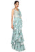 Pale blue printed drape saree. freeshipping - Frontier Bazarr