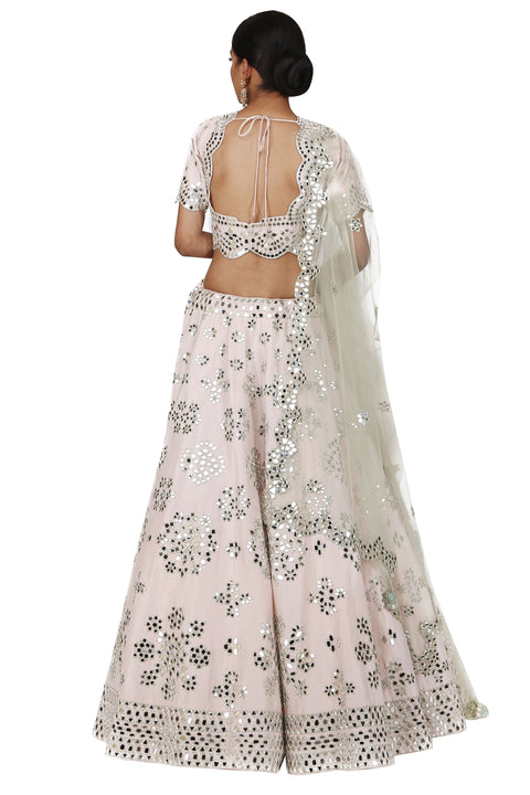 Tint pink colour lehenga freeshipping - Frontier Bazarr