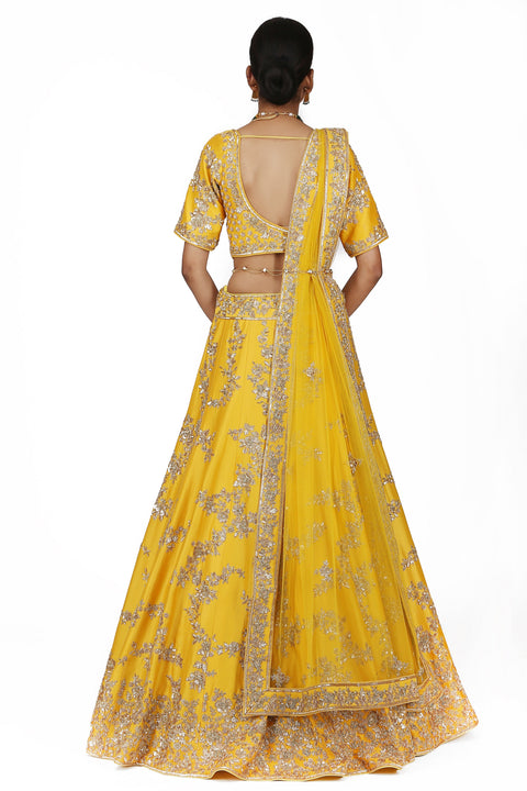 Bright Yellow Lehenga Set. freeshipping - Frontier Bazarr