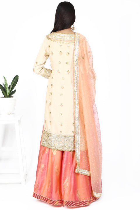 Champagne peach sharara. freeshipping - Frontier Bazarr