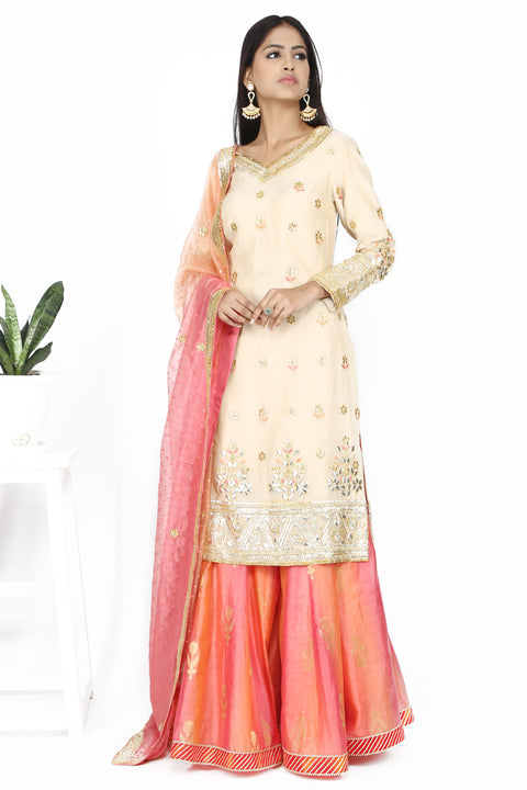 Champagne peach sharara. freeshipping - Frontier Bazarr