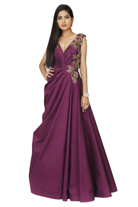 Violet drape gown freeshipping - Frontier Bazarr