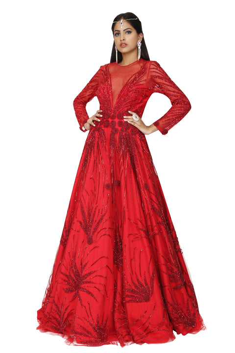 Dazzling red gown. freeshipping - Frontier Bazarr
