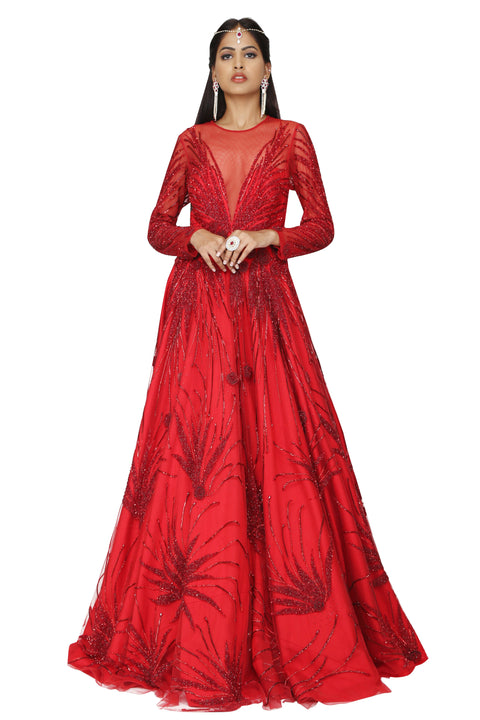 Dazzling red gown. freeshipping - Frontier Bazarr