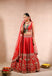 Scarlet red Lehenga set freeshipping - Frontier Bazarr