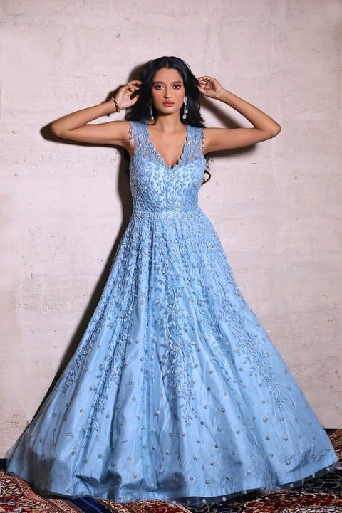 Light blue gown freeshipping - Frontier Bazarr