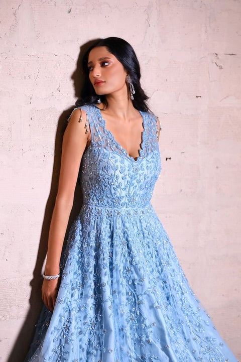 Light blue gown freeshipping - Frontier Bazarr