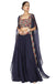 Navy Blue Embroidered Cape and Skirt Set. freeshipping - Frontier Bazarr