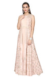 Peach pink anarkali with overcoat set. freeshipping - Frontier Bazarr