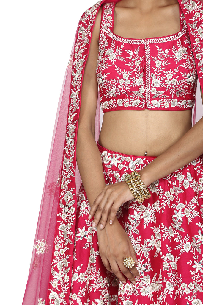 Deep pink lehenga set. freeshipping - Frontier Bazarr