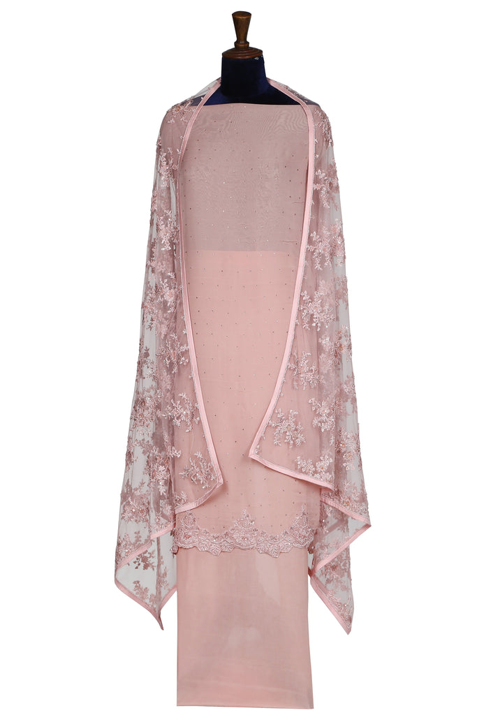 Blush pink unstitched set. freeshipping - Frontier Bazarr